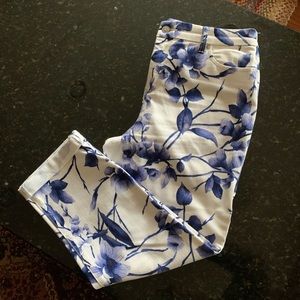 Chico’s Blue and White Crop Jeans